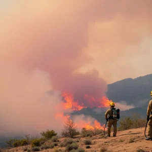 Firefighters in California battling wildfires