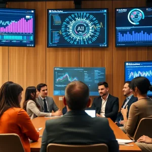 Professionals discussing California AI regulations in a conference room