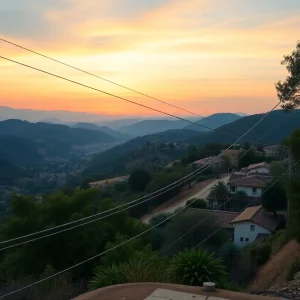 Image depicting underground power lines in a Californian landscape.