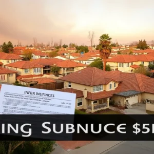Damaged homes in California due to wildfires affecting insurance rates