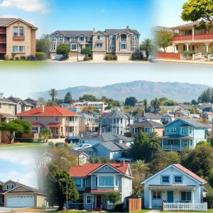 Diverse housing options in California neighborhoods reflecting the affordability crisis.
