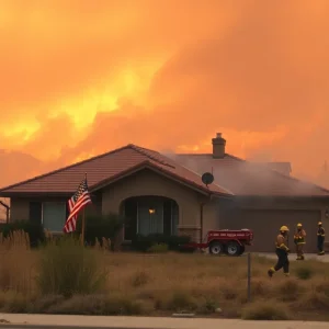 California home threatened by wildfires