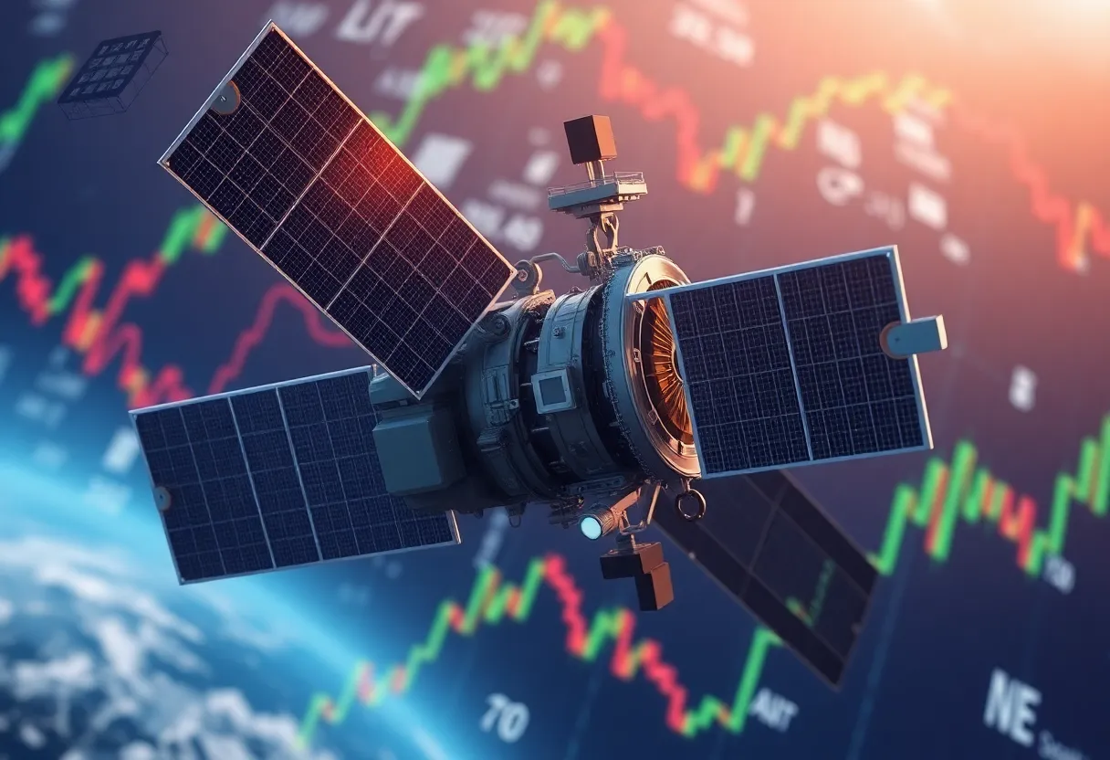 Satellite communication technology imagery