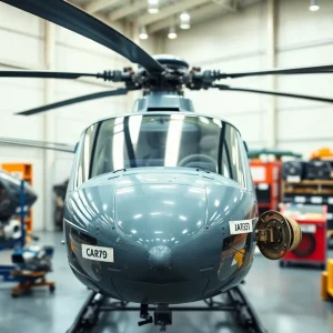 Maintenance of helicopter parts in an aviation facility