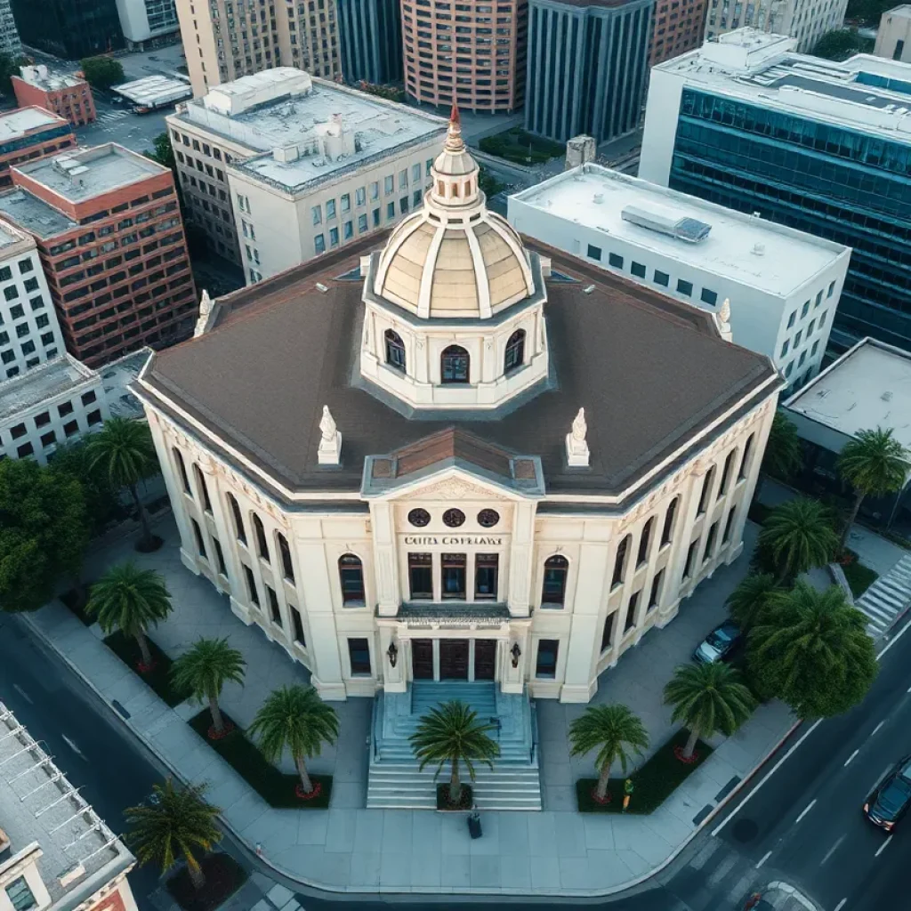Historic U.S. Courthouse located on Spring Street in Los Angeles