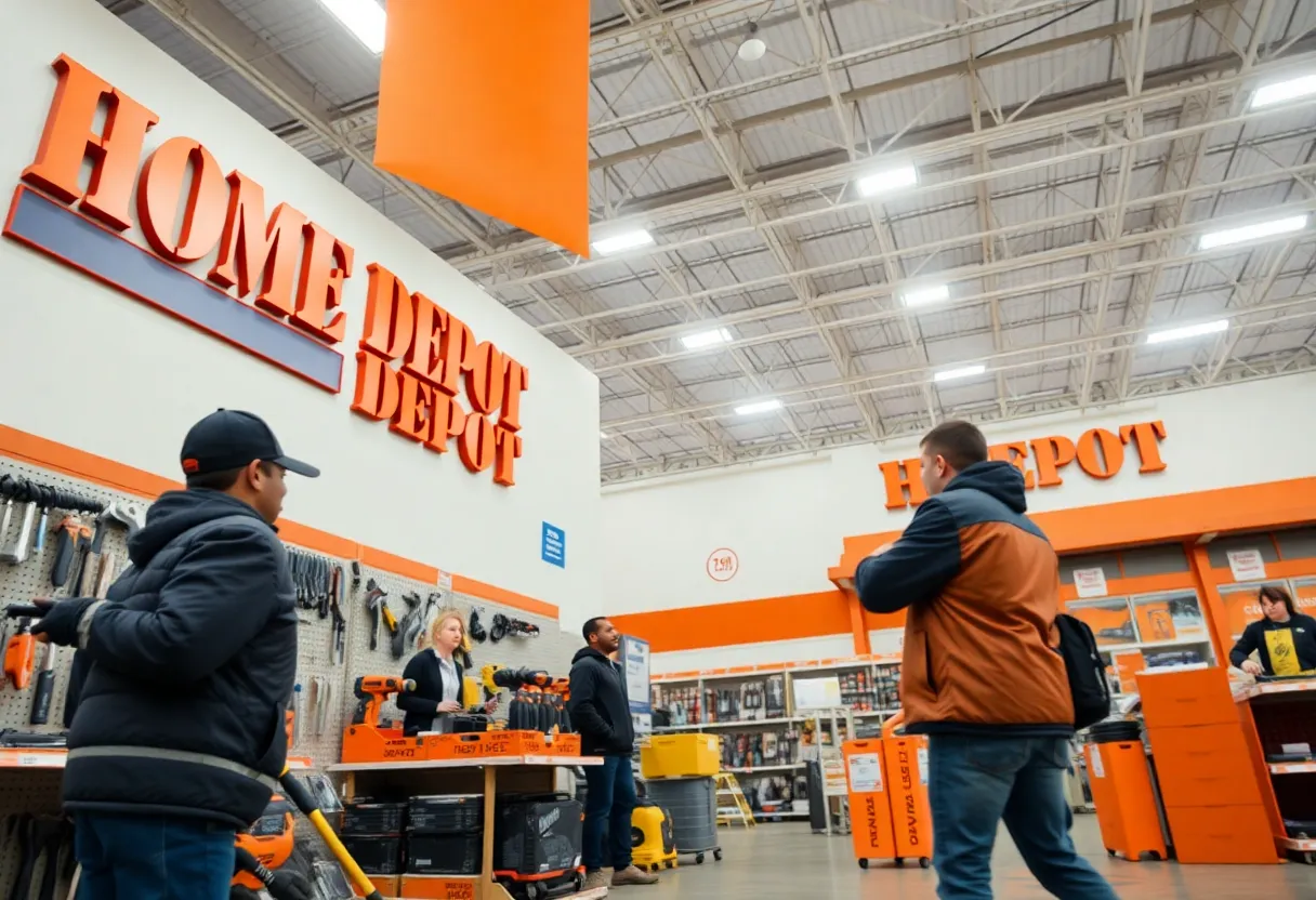 Home Depot store tools department