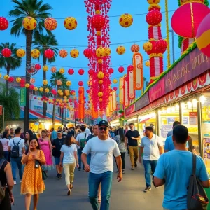 Los Angeles community celebrating Cinco de Mayo with festivities, food, and entertainment.