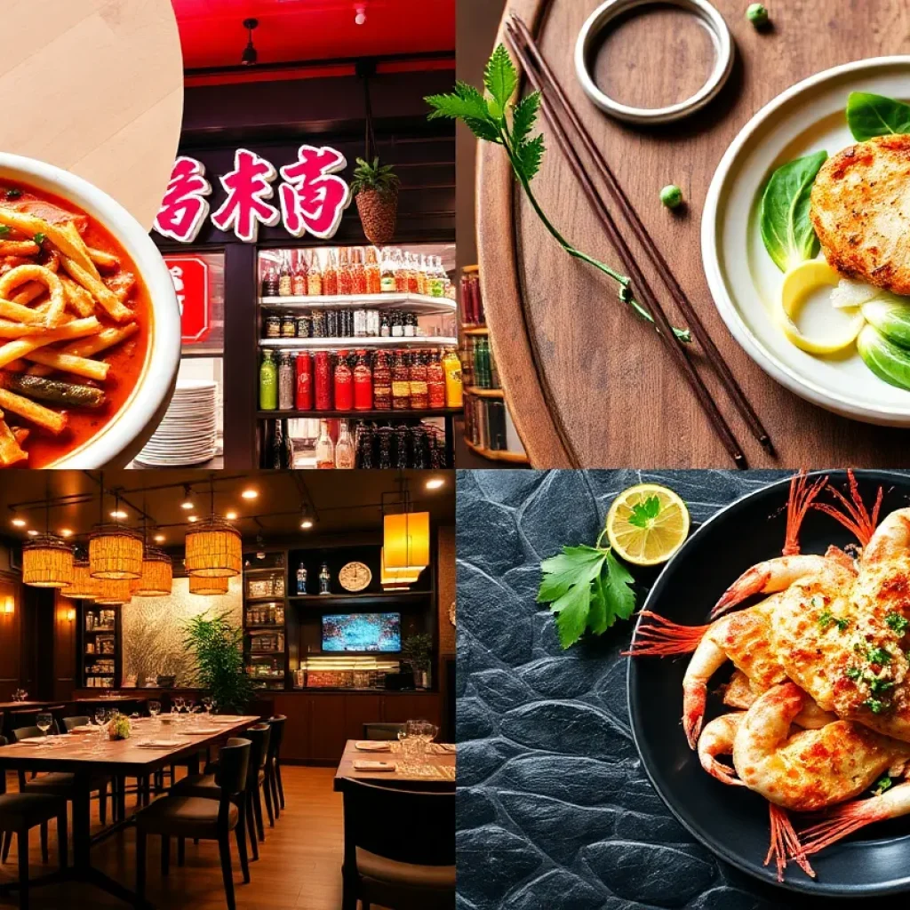 Collage of Los Angeles restaurants featuring various cuisines