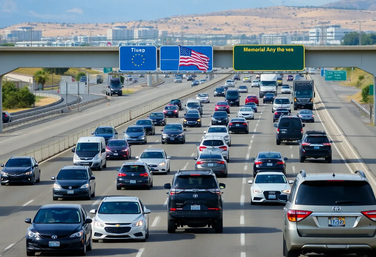 Highway congestion on Memorial Day weekend.
