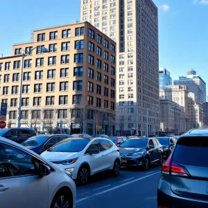 Electric vehicles charging in New York City