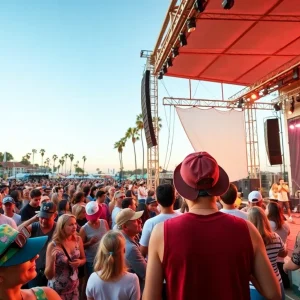 Crowd enjoying summer music concerts in Southern California