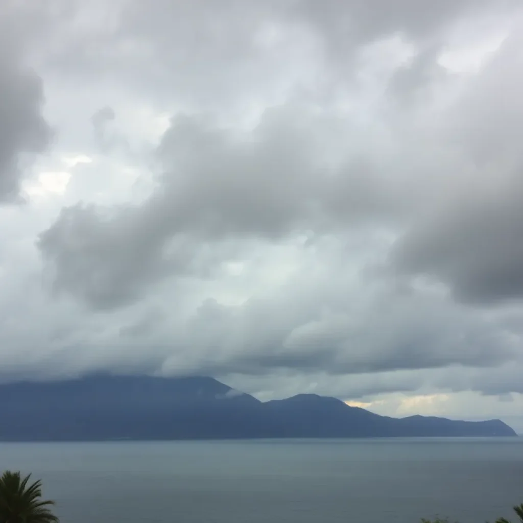 Dark clouds over Southern California