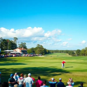 UCLA men's golf team competing at the NCAA Auburn Regional