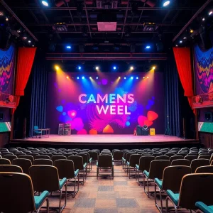 Stage setup for the Young Playwrights Festival