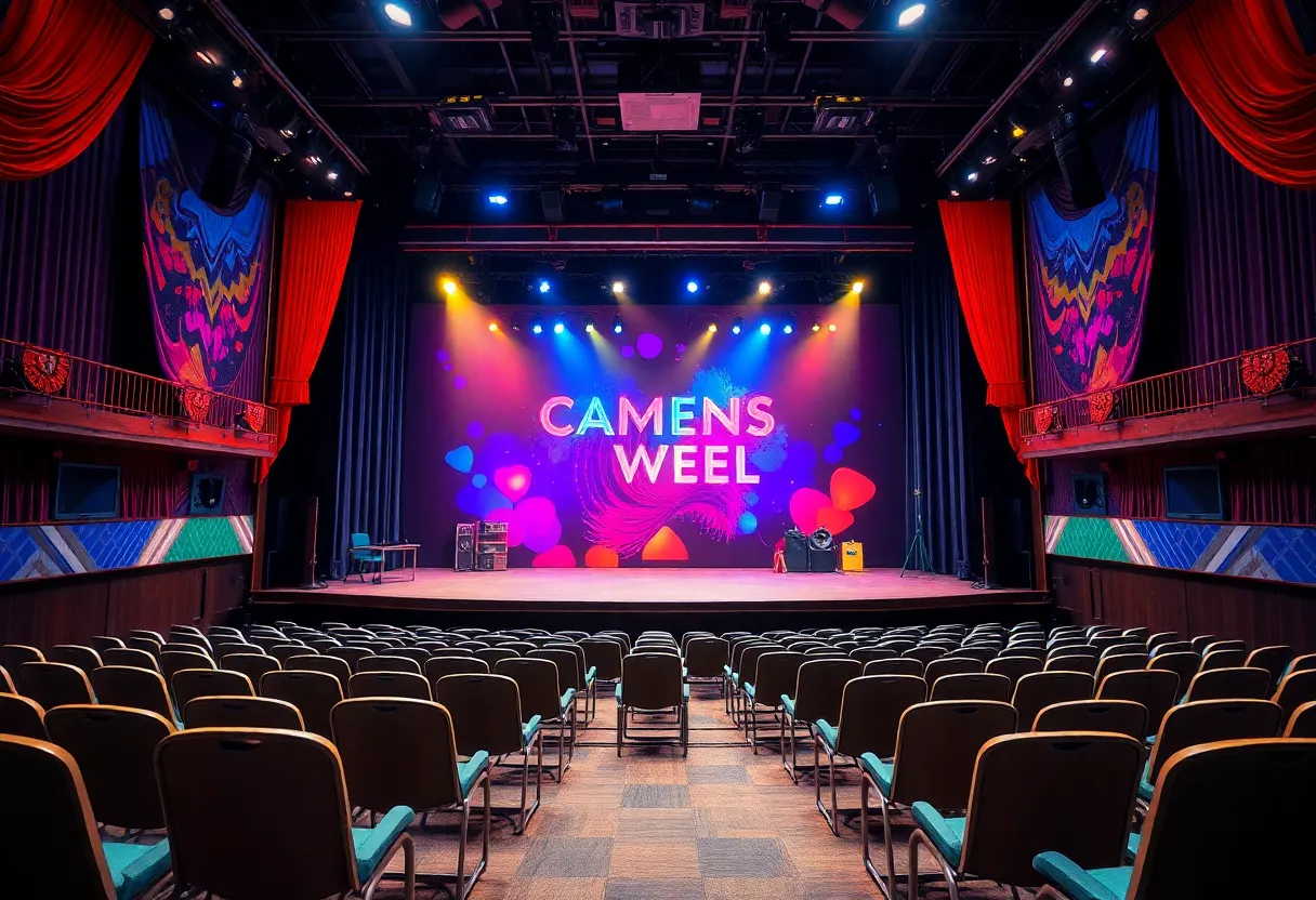 Stage setup for the Young Playwrights Festival