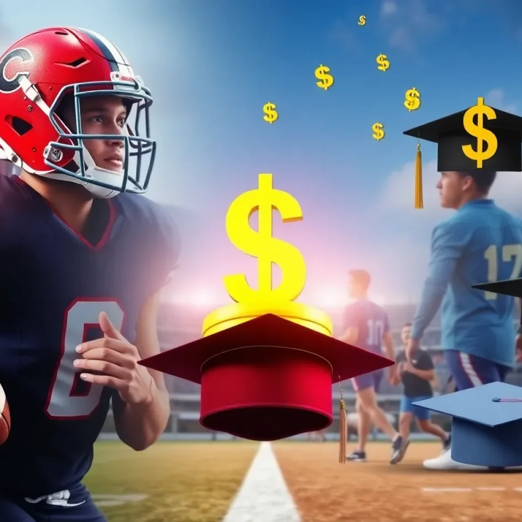 Visual representation of challenges and investments in college athletics