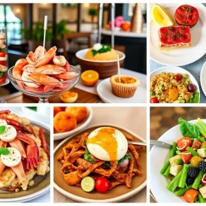 A collection of culinary dishes representing the diverse dining scene in Los Angeles