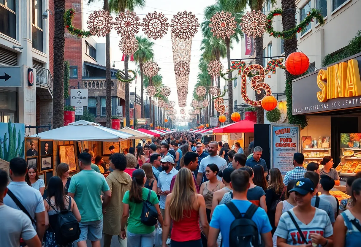 People enjoying cultural events in Los Angeles