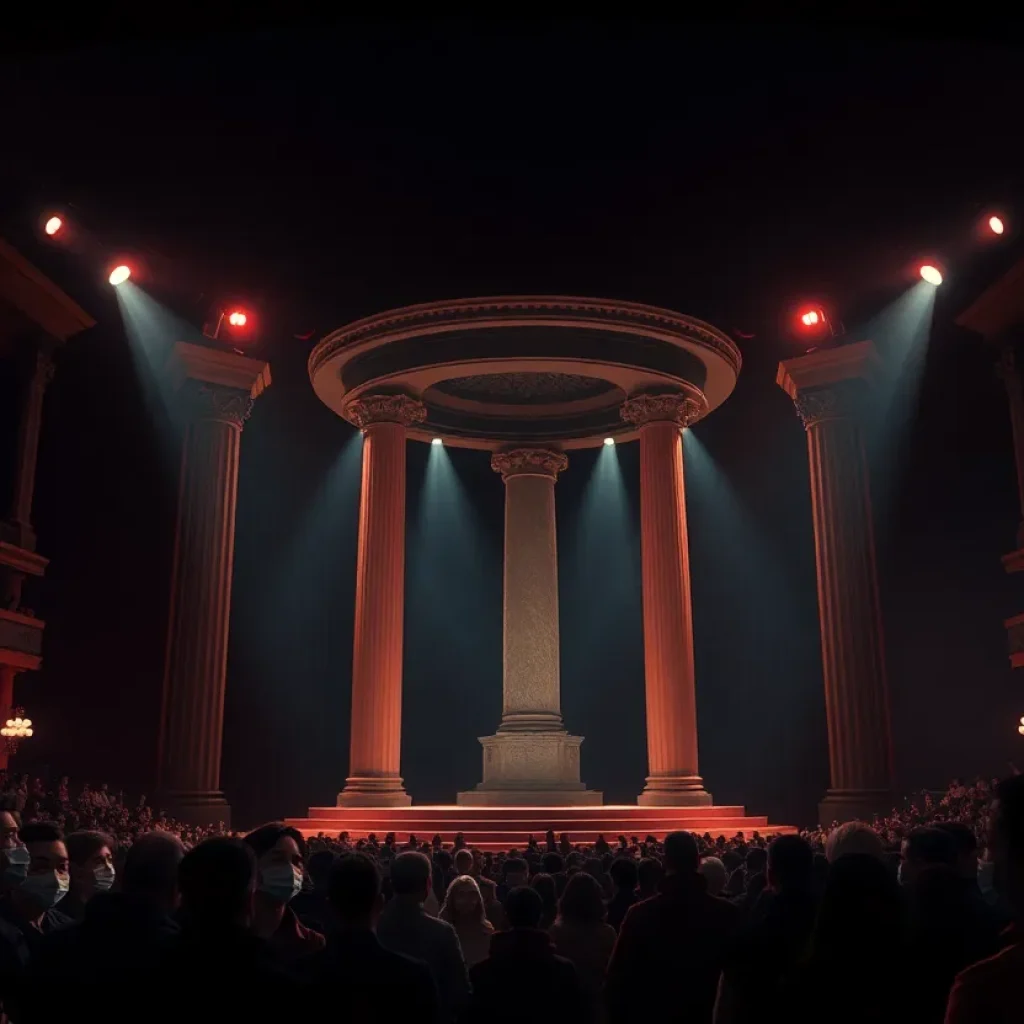 Stage design of Rigoletto at the Los Angeles Opera