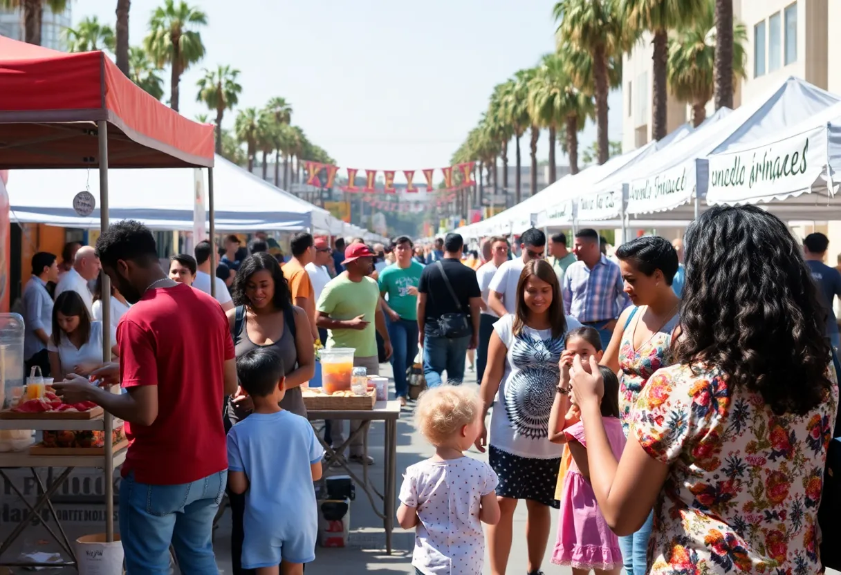 Families enjoying various events in Los Angeles