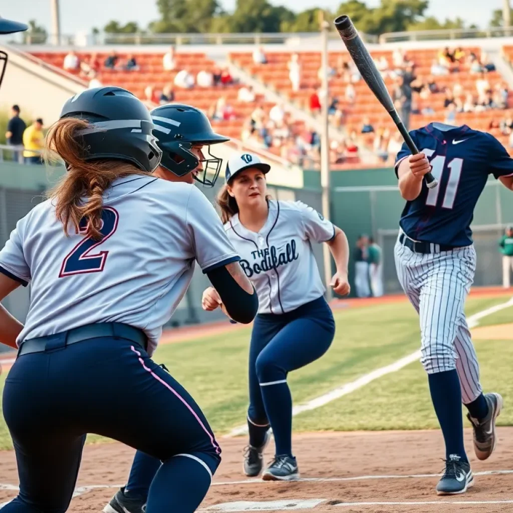 Tennessee Volunteers softball team celebrating victory