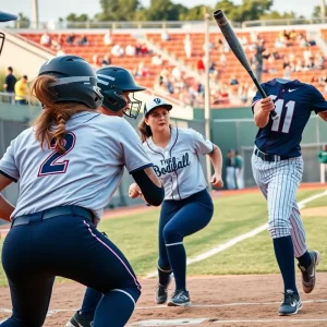 Tennessee Volunteers softball team celebrating victory