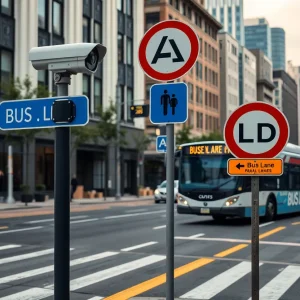 AI camera monitoring bus lane for enforcement