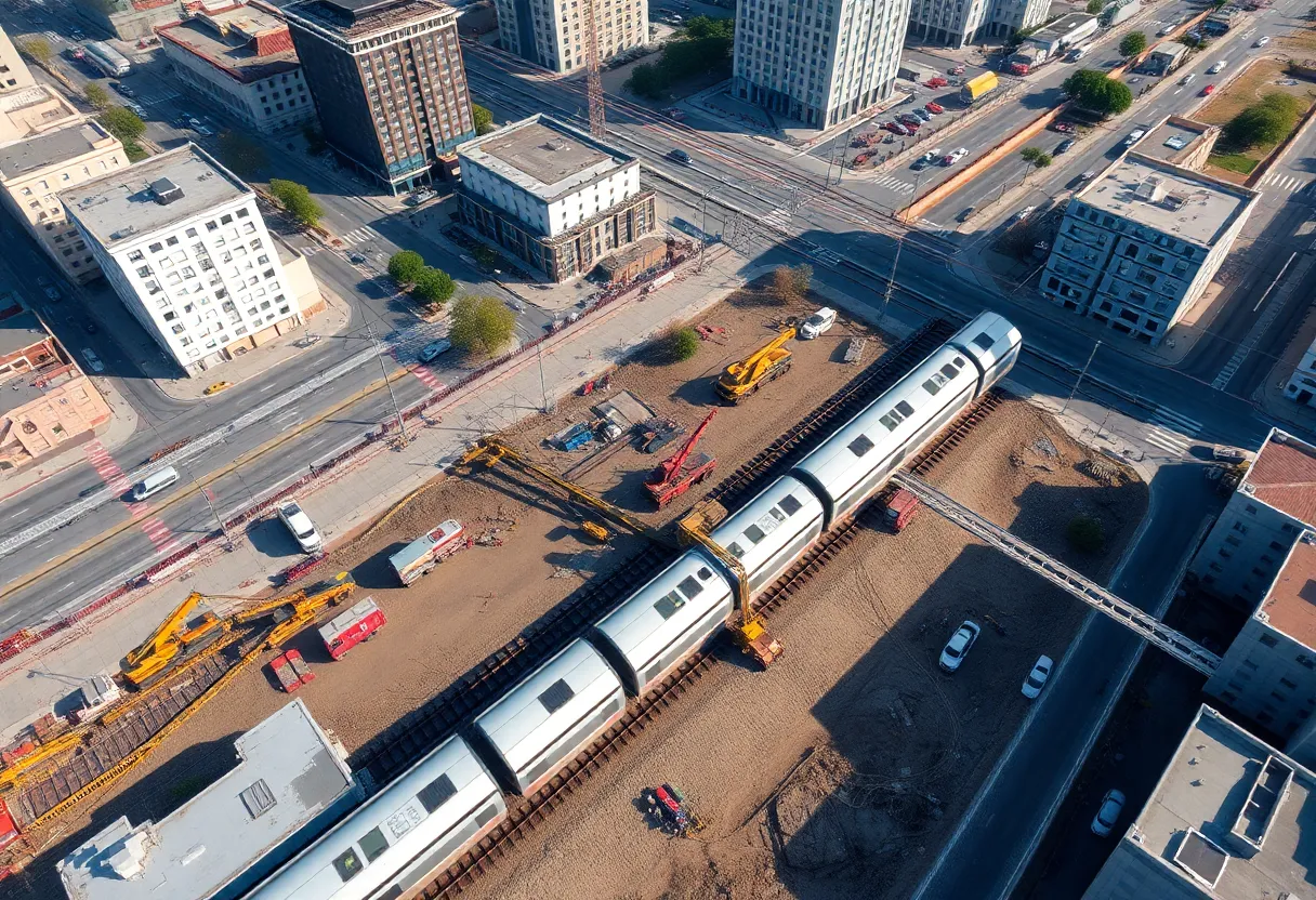 Construction site for the California High-Speed Rail project