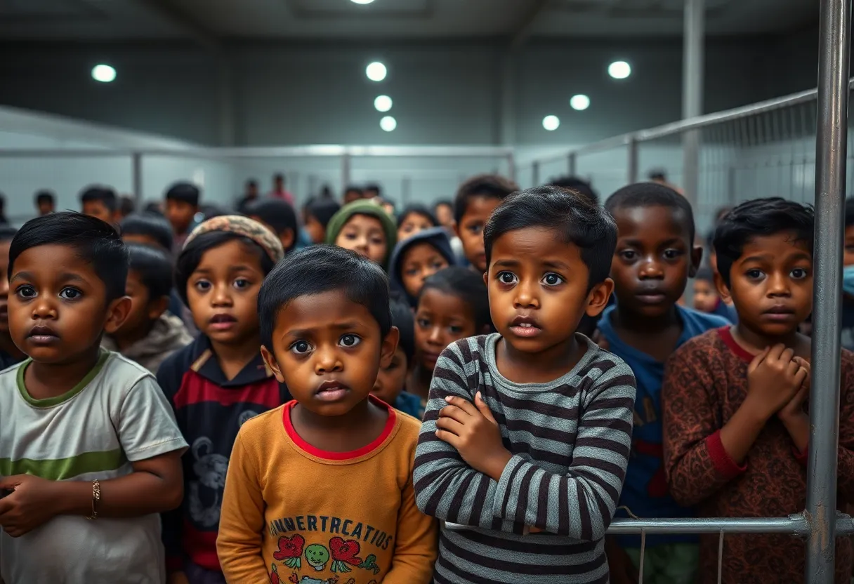 Children in federal custody showing concern