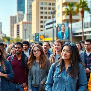 A diverse community in Southern California standing together.