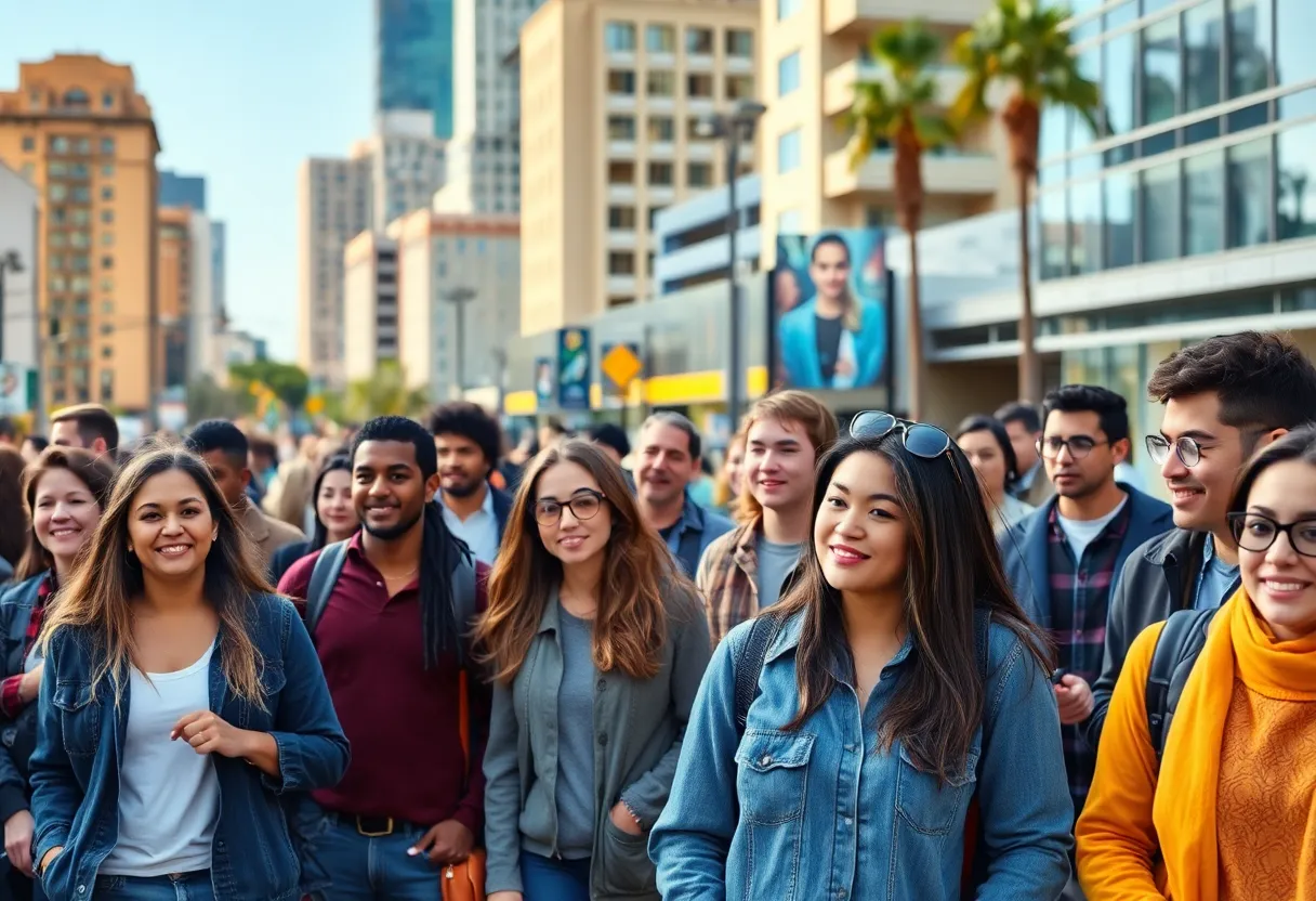 A diverse community in Southern California standing together.