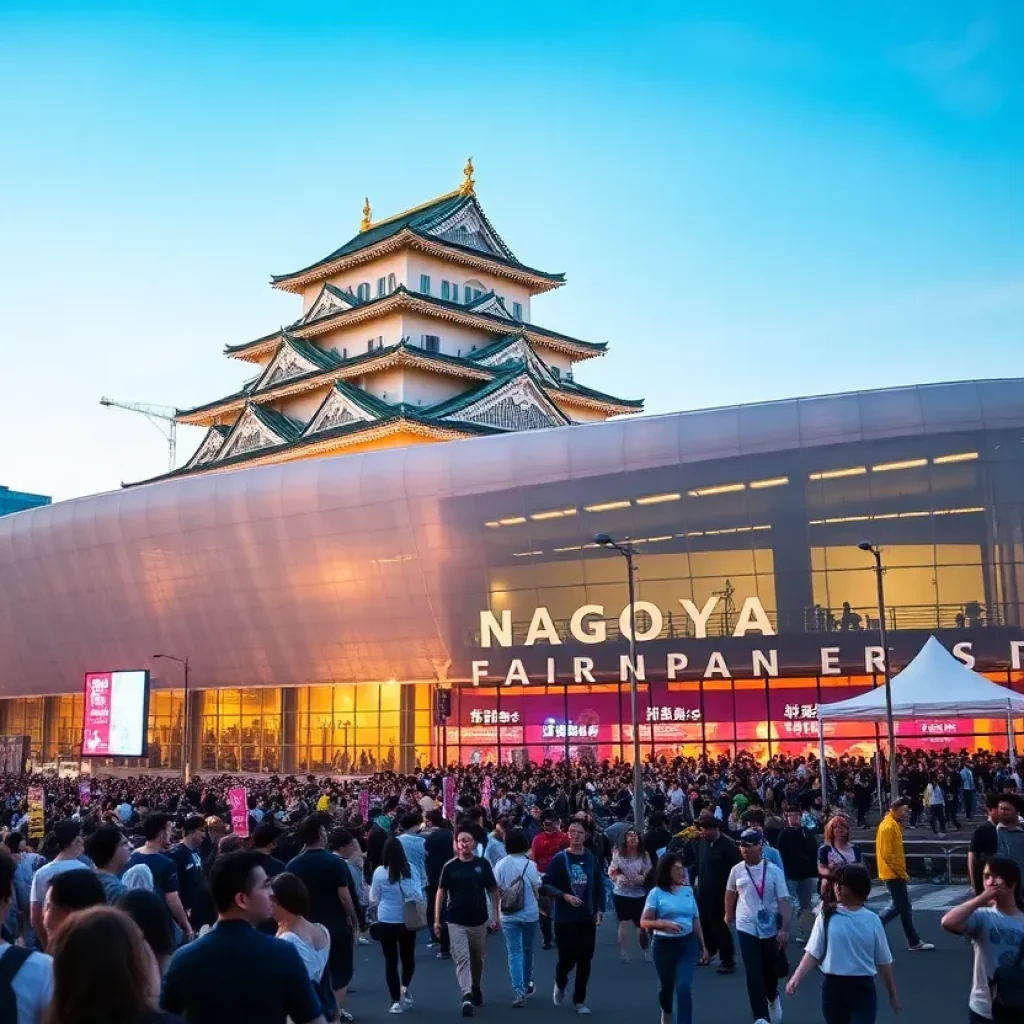 The newly opened IG Arena at Nagoya Castle hosting an event.