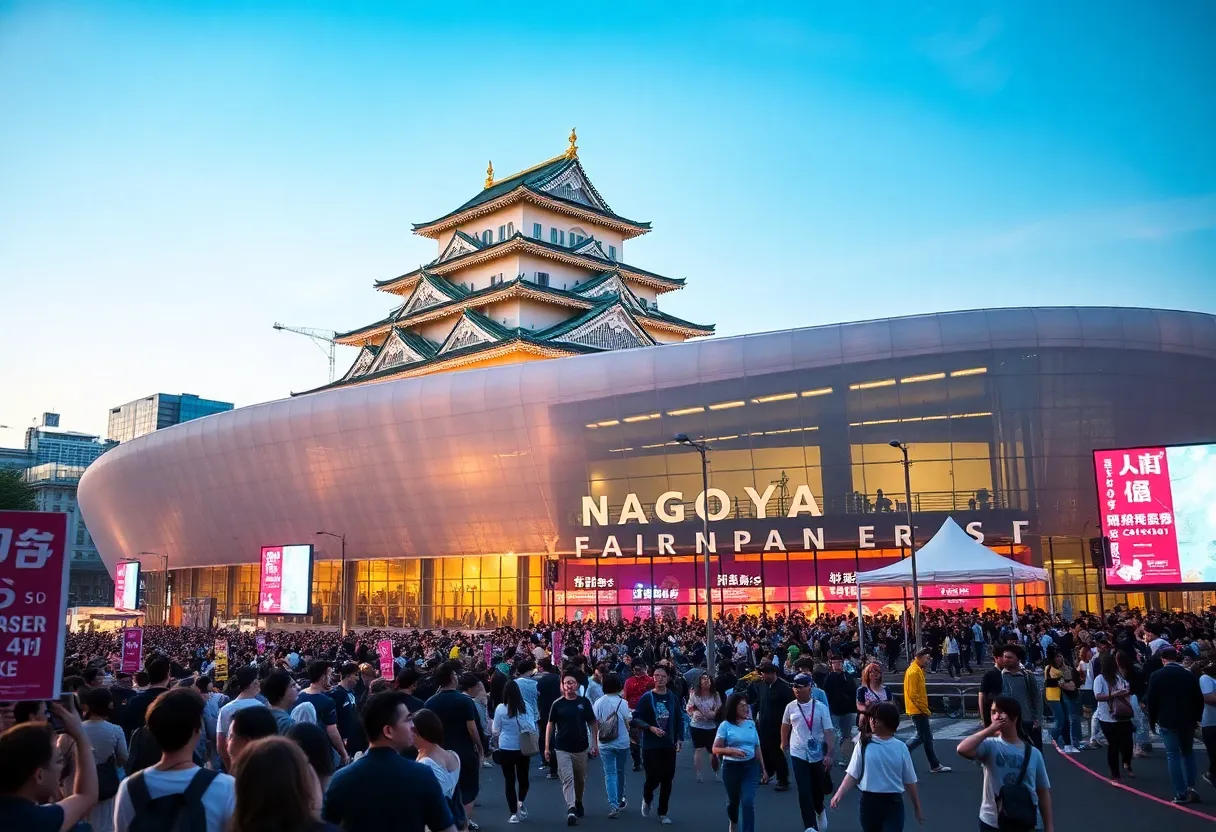 The newly opened IG Arena at Nagoya Castle hosting an event.