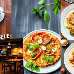 A collage of various dishes from top restaurants in Los Angeles