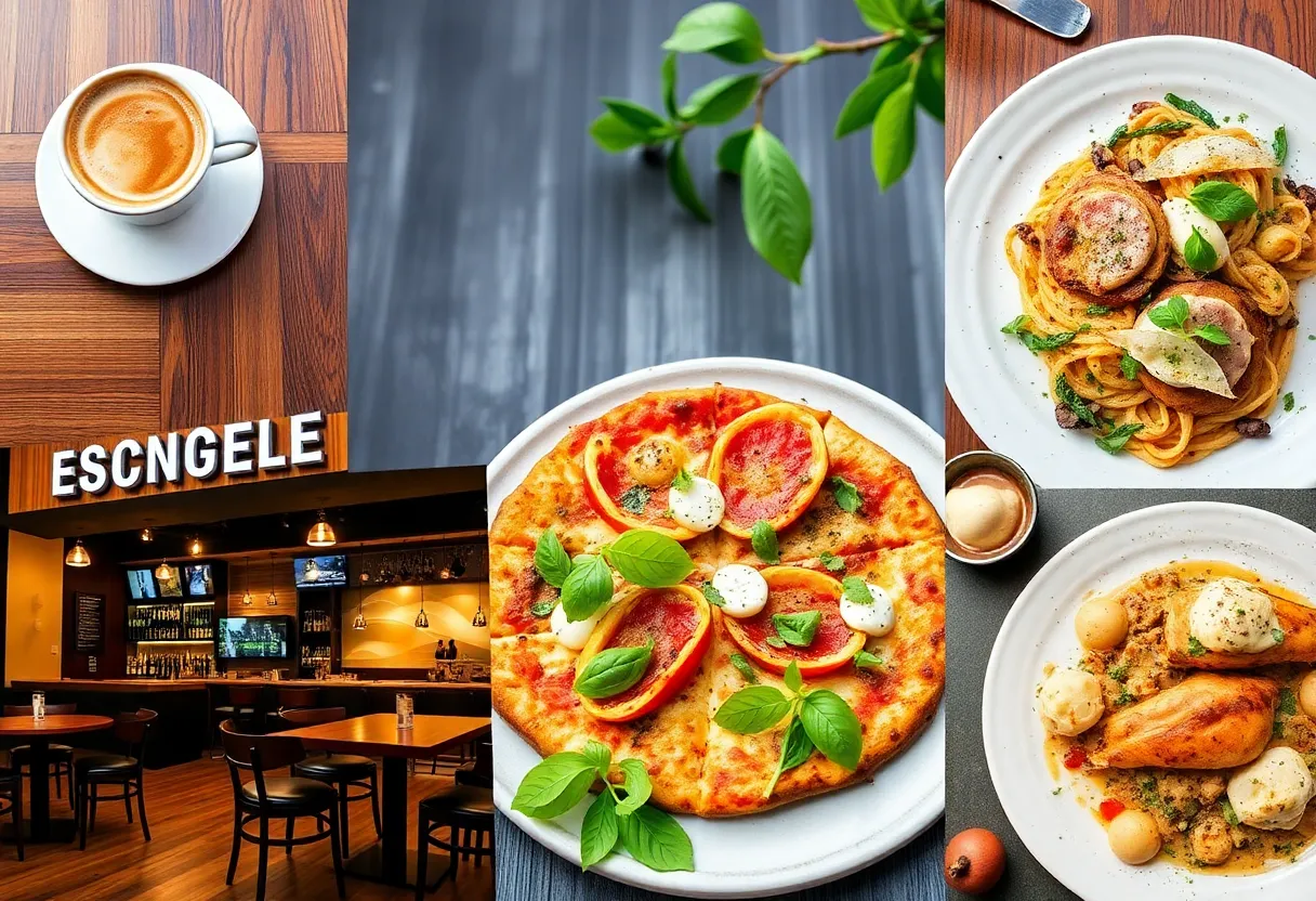 A collage of various dishes from top restaurants in Los Angeles