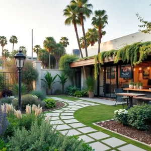 Peaceful garden in Los Angeles promoting self-care