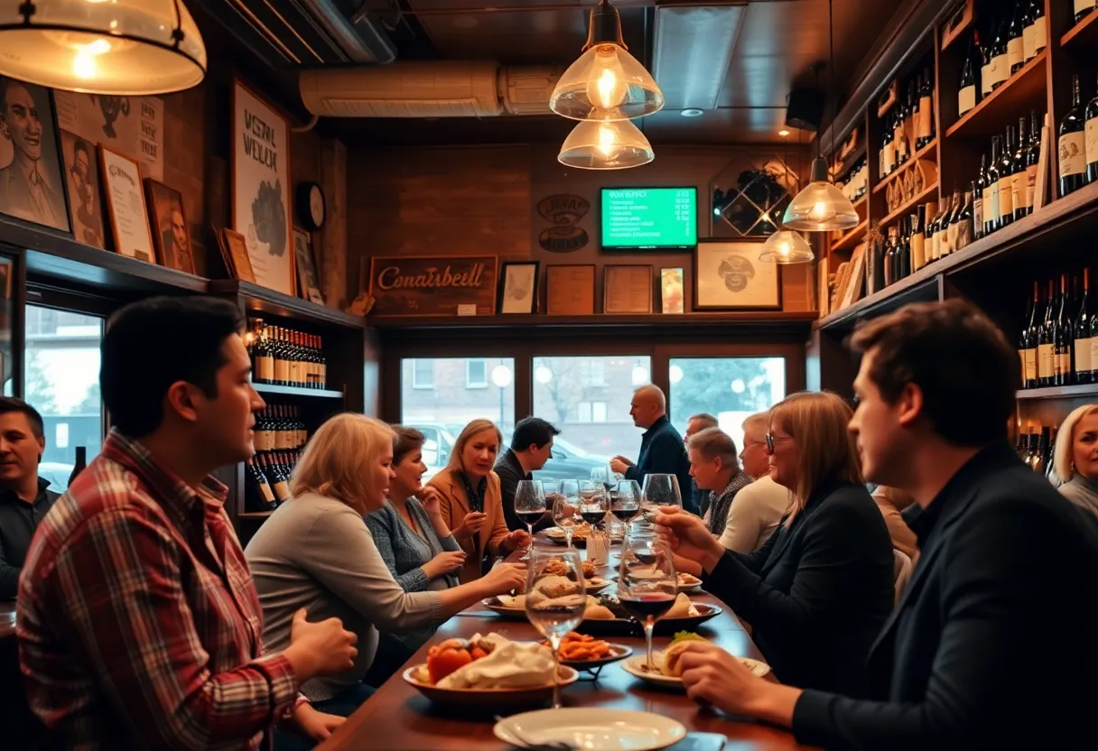Interior view of Melody Wine Bar during its last days of service.
