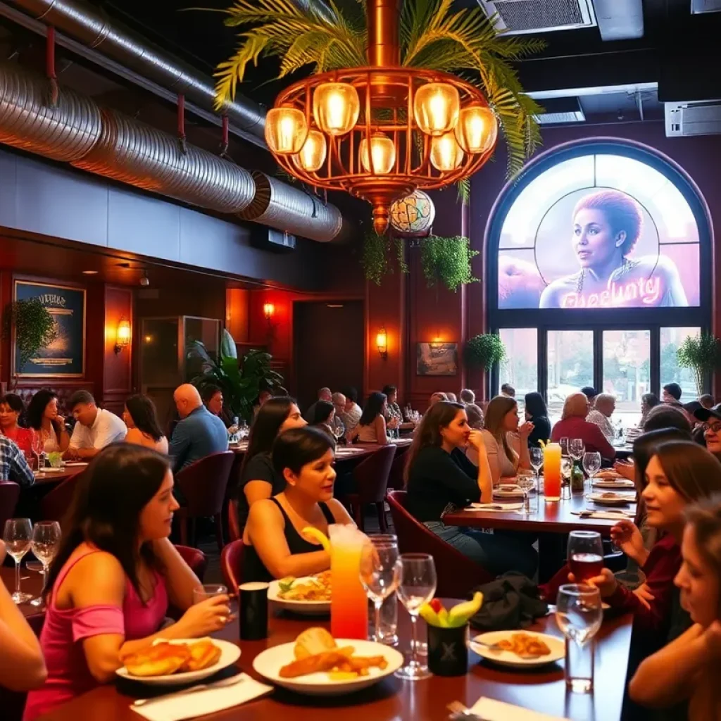 Interior of Mojave Gold dining venue with guests