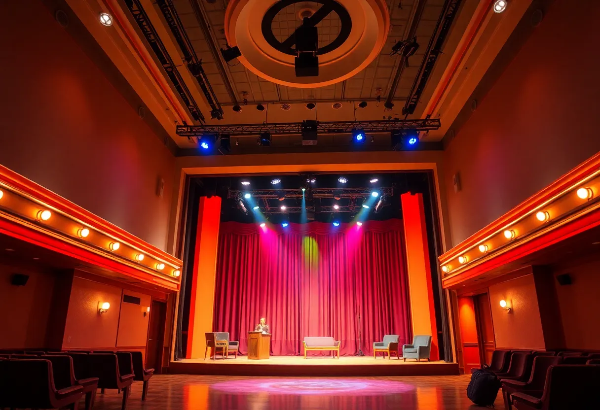 Stage set for The Opposite of Love at Hudson Backstage Theatre