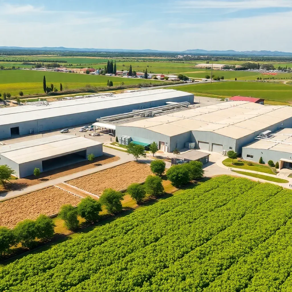 Setton Pistachio processing facility in Zamora, California