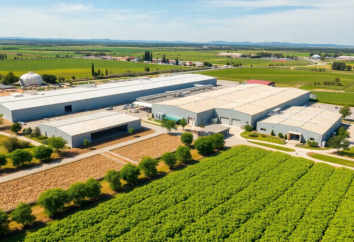 Setton Pistachio processing facility in Zamora, California