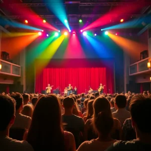 Audience enjoying a theater performance in Southern California