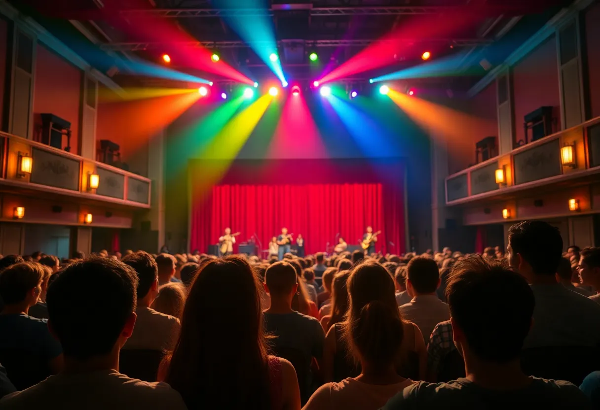 Audience enjoying a theater performance in Southern California