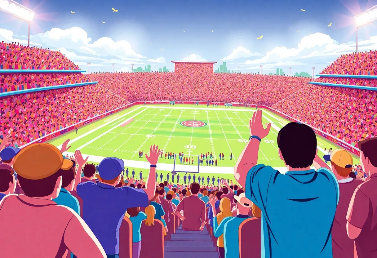 University of California Los Angeles football stadium filled with enthusiastic fans
