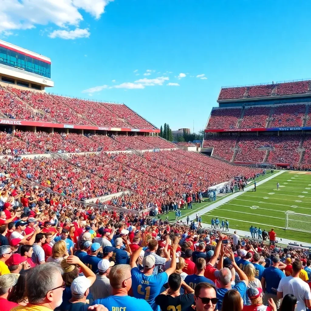 Crowd at USC vs UCLA football game