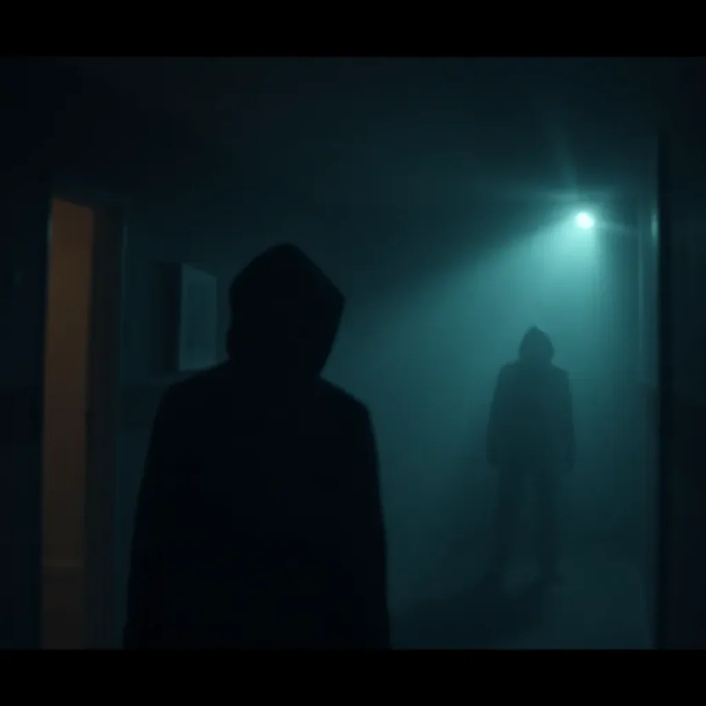 Eerie scene from the horror film 'Weapons' featuring disappearing children theme