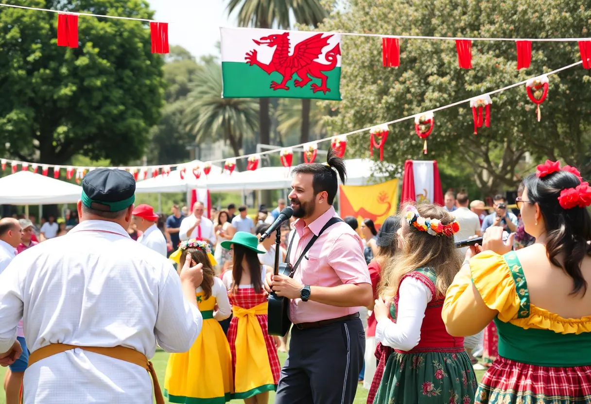 Community festival celebrating Welsh culture in Los Angeles