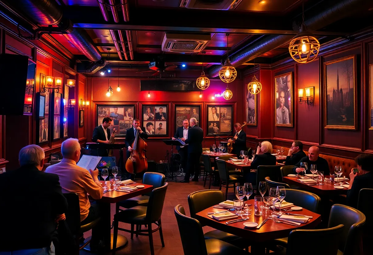 Interior view of the Blue Note Jazz Club with live performance