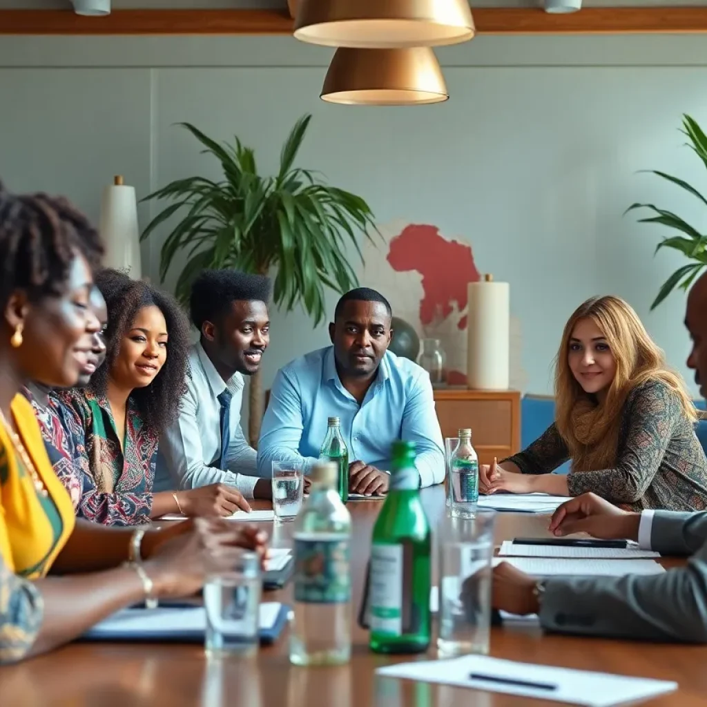 Delegation meeting for climate initiatives between California and African leaders.