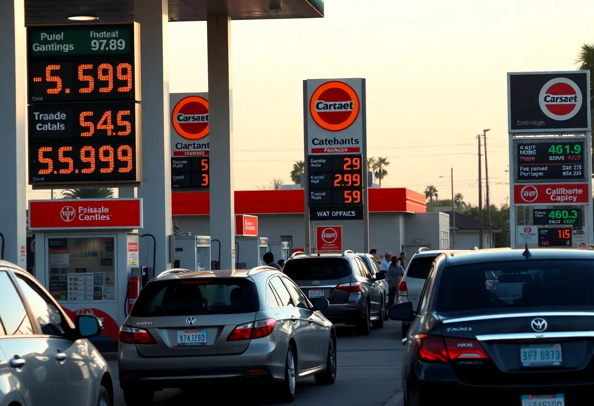 High gas prices at a California gas station